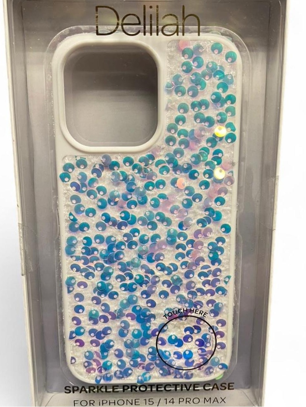 NWT Delilah Sparkle Sequin Protective Phone Case for iPhone 15/14 Pro Max